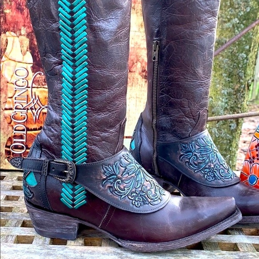 OLD GRINGO NEW With Box Aster Tooling 18” Tall Knee High Western Boots, Size 6.5 - Picture 7 of 14